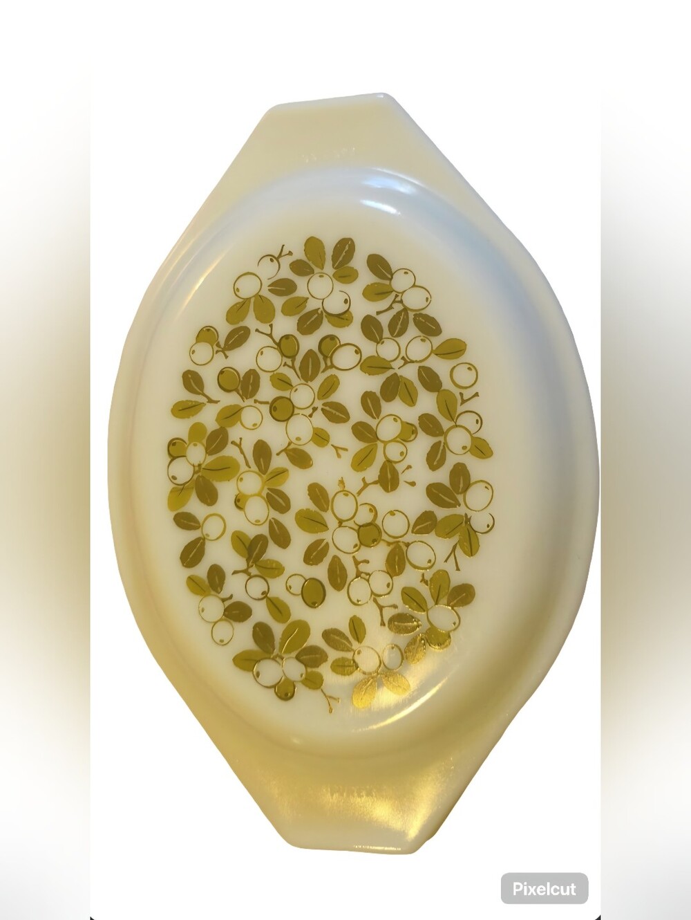 Vintage Pyrex Casserole Dish with Lid 1 1/2 Qt  Green Oval 045 - Picture 3 of 5